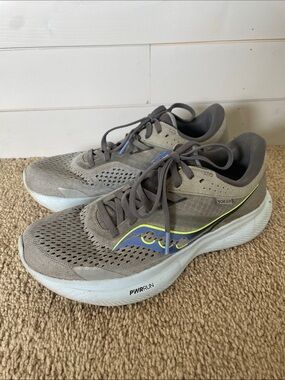 Saucony Ride 16 “Fossil Pool” Running Shoes Women’s 8 Grey Trainers Comfort Shoe